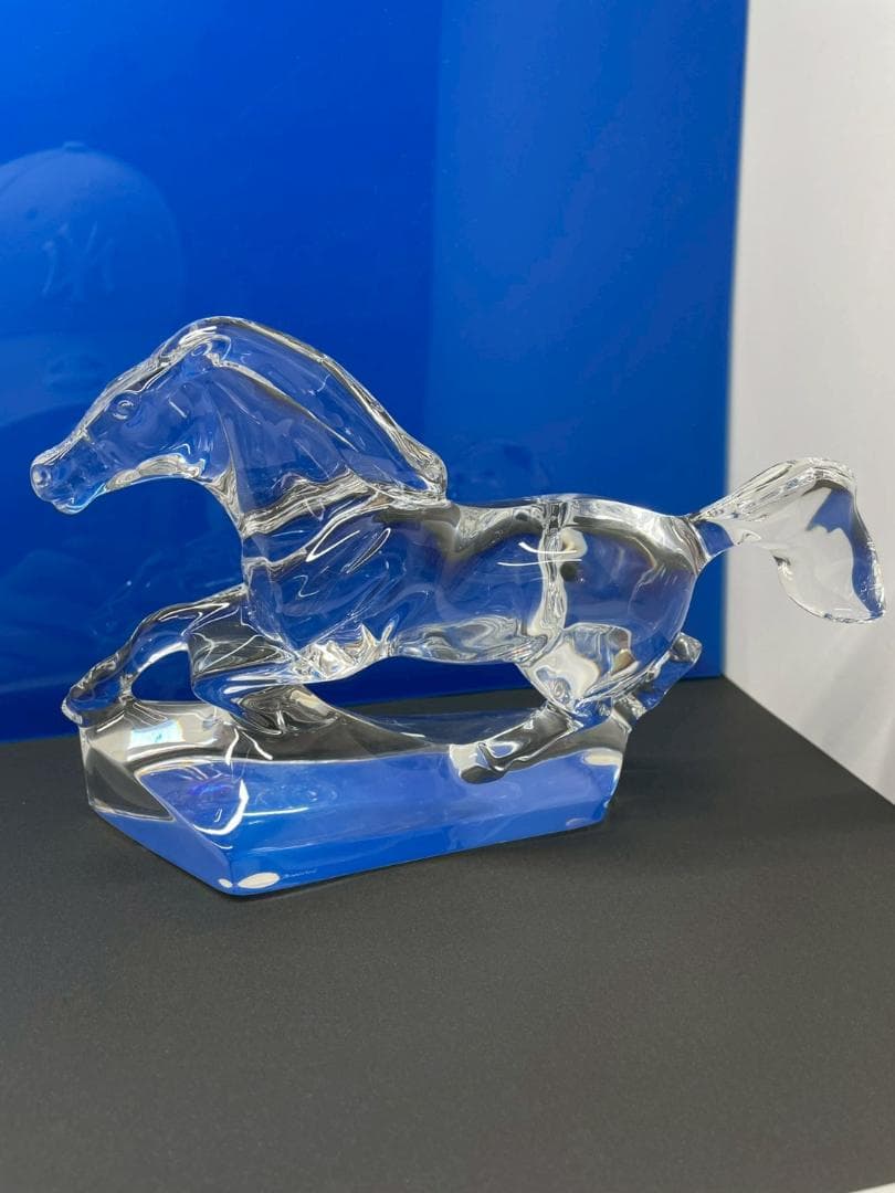 A◆Baccarat　バカラ　クリスタル　馬　オブジェ　置物　インテリア　美品