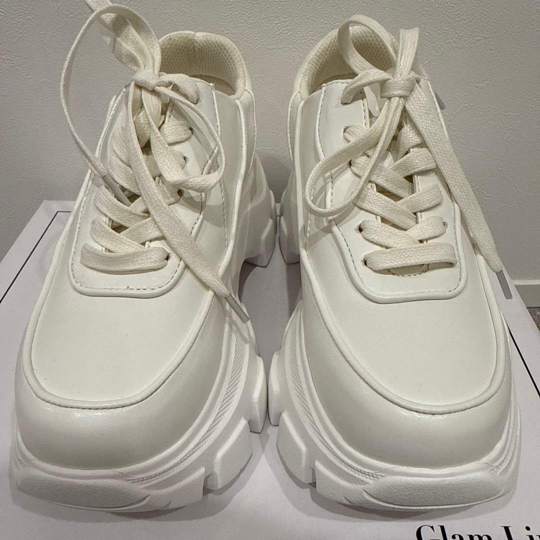 グラムリップス　ホワイト 厚底スニーカー