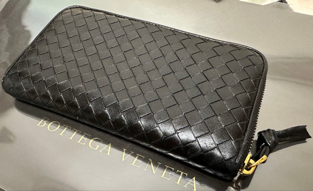 【付属品付】ボッテガヴェネタ ラウンドファスナー/ラム/ゴールド/黒/3️⃣✨✨✨