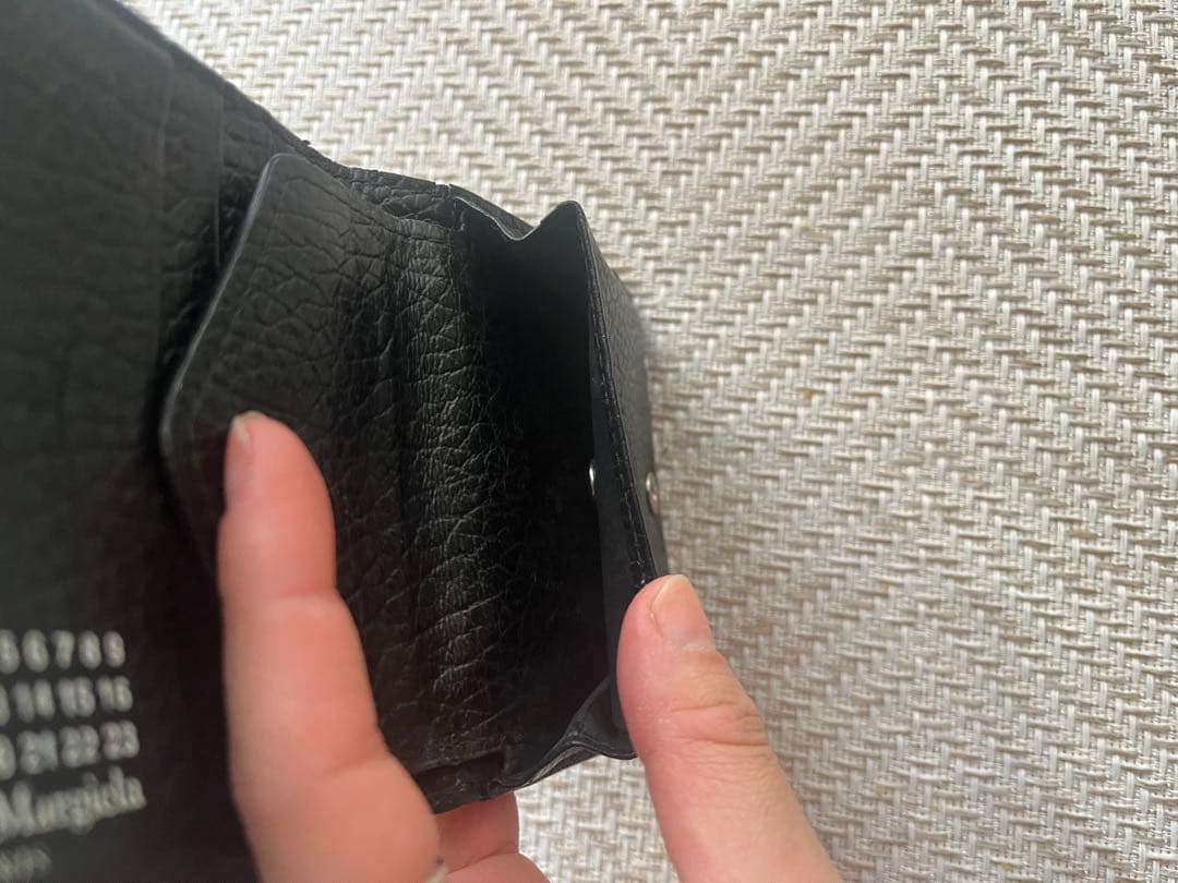 ぽっぽ　Maison Margiela 二つ折り財布 黒