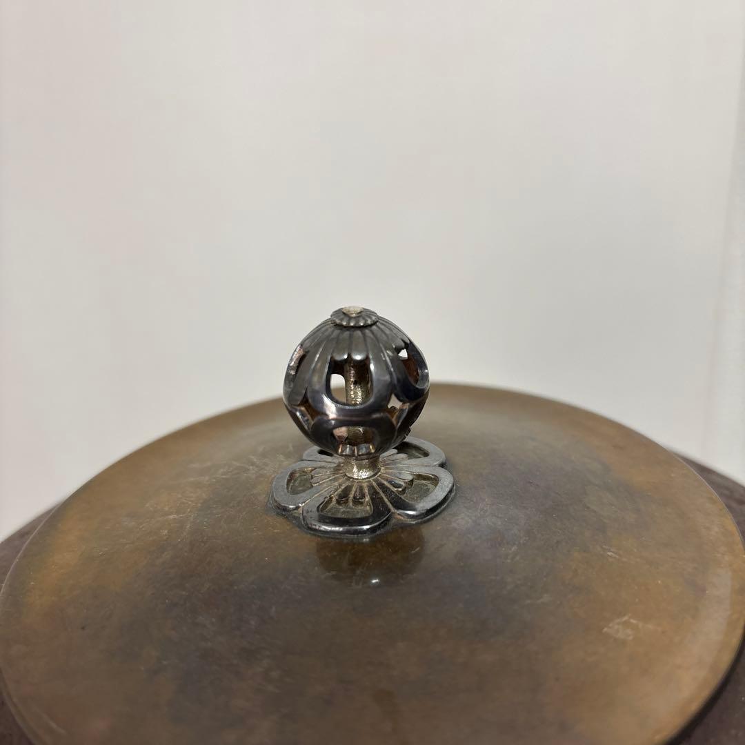 茶道具 釜 茶釜 唐銅 鬼面風炉 丸釜