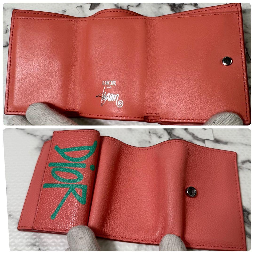 未使用級◎Dior x Shawn Stussy 三つ折り財布 コラボ　箱付き