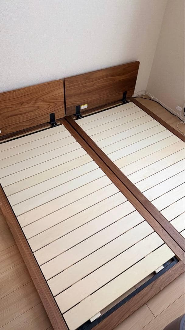 [骨川]［ヘッドボード2個のみ］無印 木製ヘッドボード