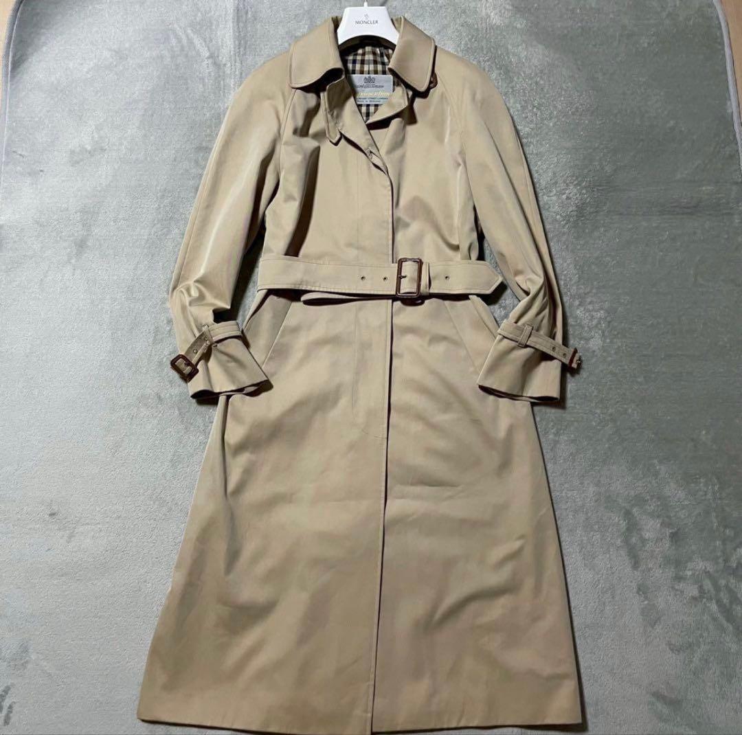 Aquascutam アクアスキュータム トレンチコート チェック コットン