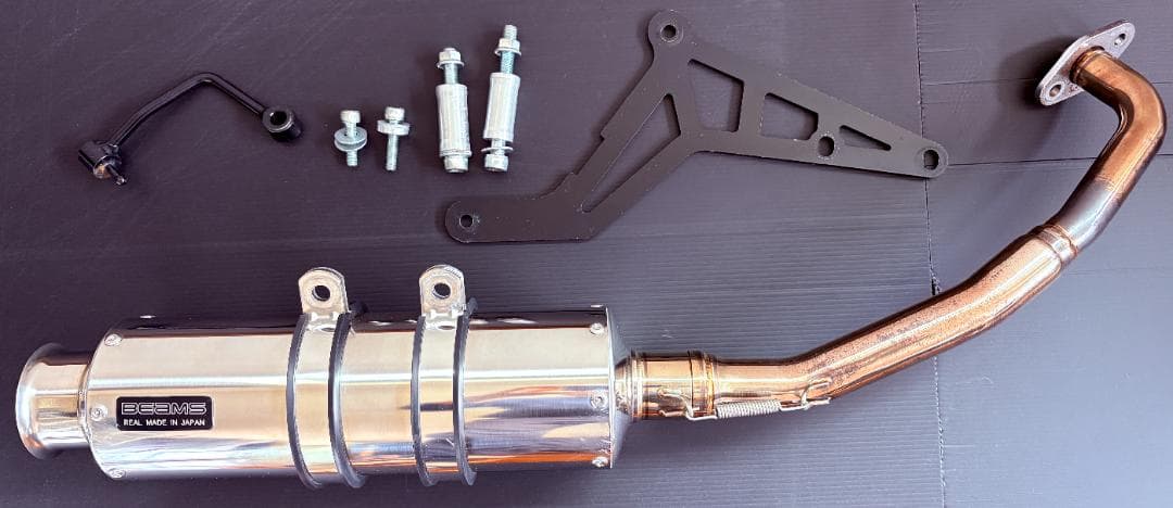 アクシスZ （SED7J)用　BEAMSマフラー＆マルチマウントバー＆ミラー