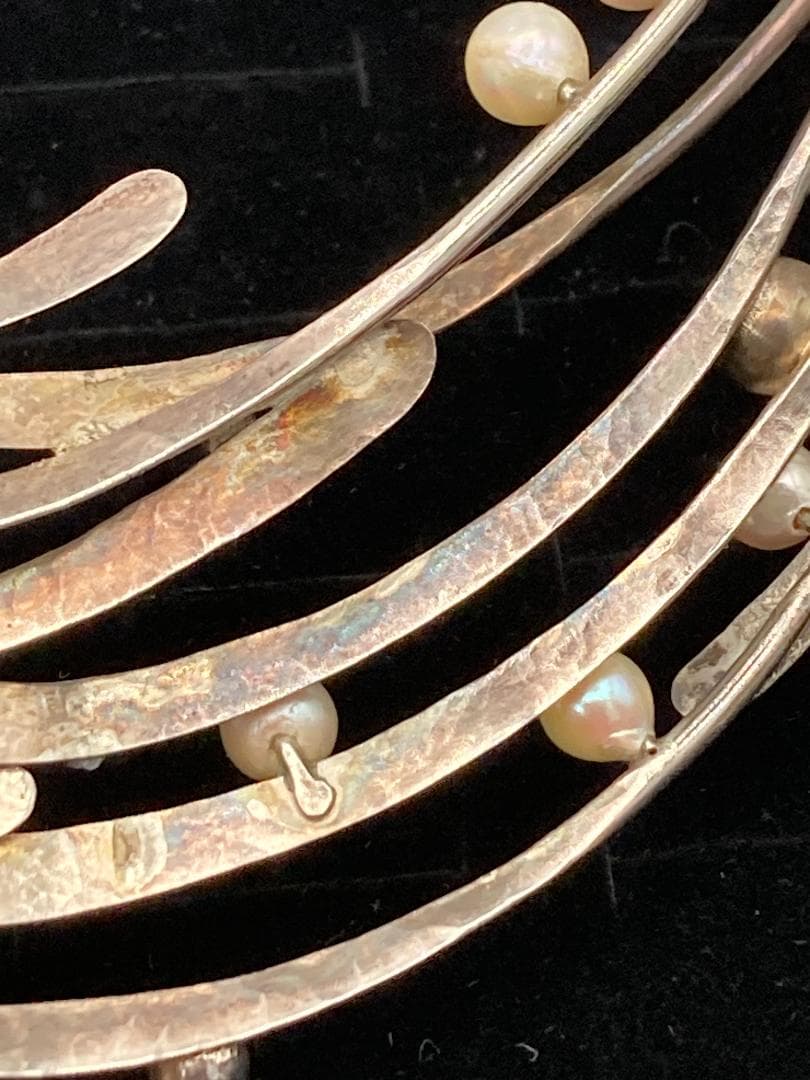 「1254」重量60.3ｇ シルバー 淡水真珠 ネックレス チョーカー 刻印あり