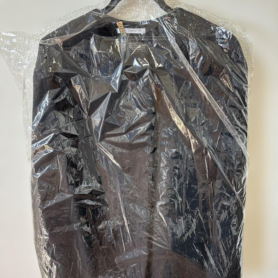 BEAUTY&YOUTH MANTECO ミドルノーカラーコート　ブラック