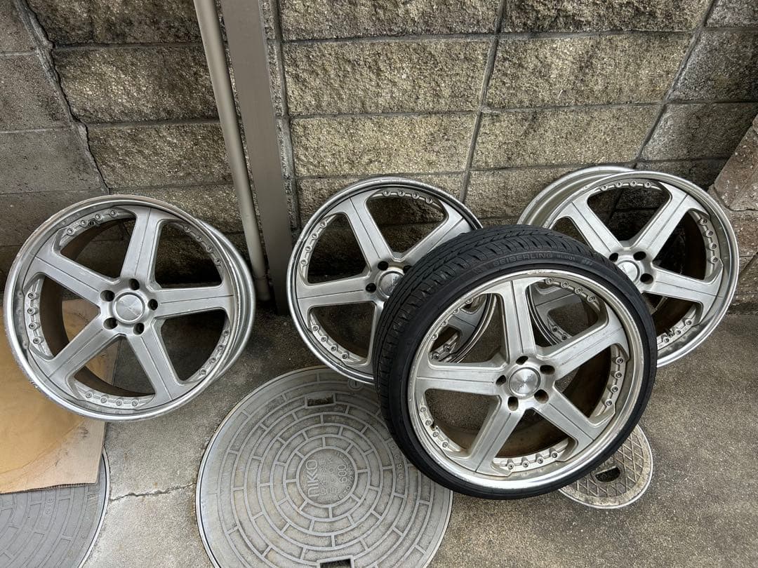 トラフィックスターRTS4本 20インチ 8.5J/9.5J タイヤ1本付バリ溝