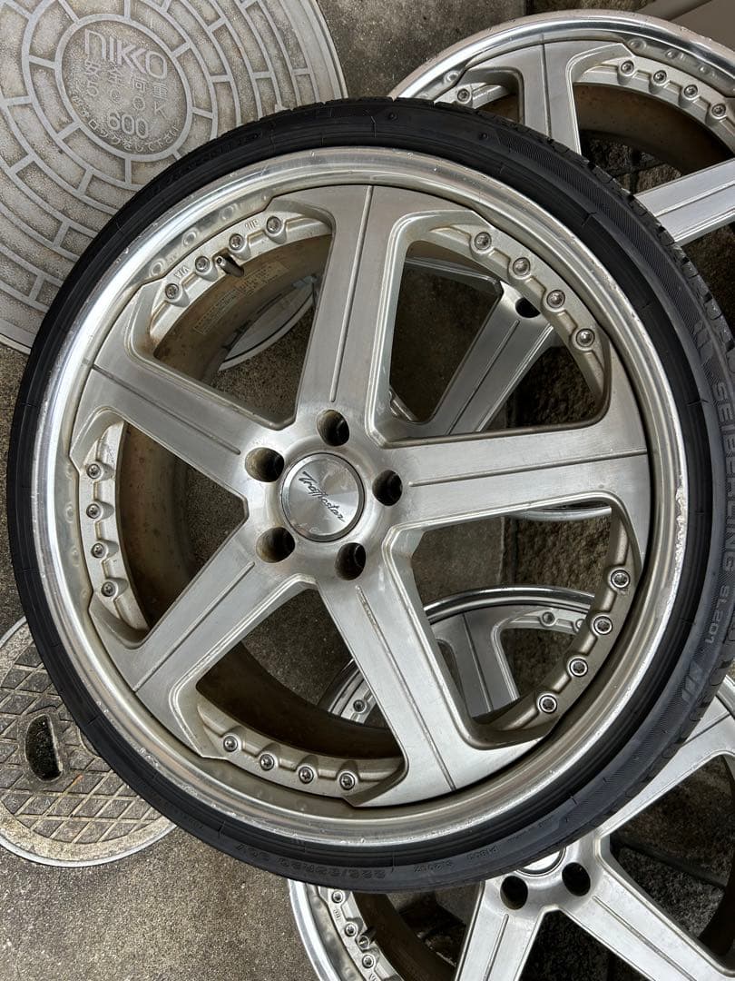 トラフィックスターRTS4本 20インチ 8.5J/9.5J タイヤ1本付バリ溝