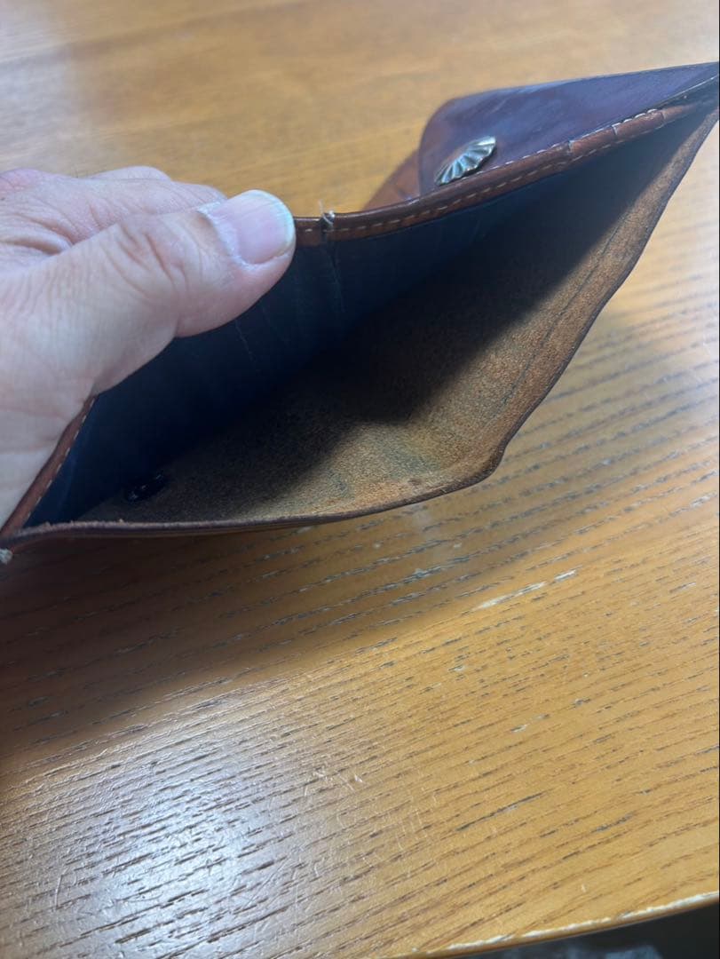 もちきち　ダブルアールエル　RRL ダークブラウン 二つ折り財布