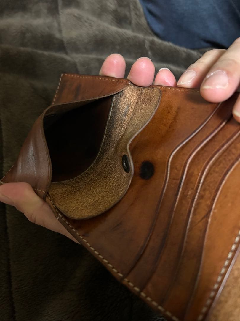 もちきち　ダブルアールエル　RRL ダークブラウン 二つ折り財布