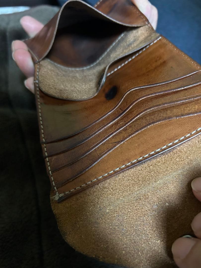 もちきち　ダブルアールエル　RRL ダークブラウン 二つ折り財布