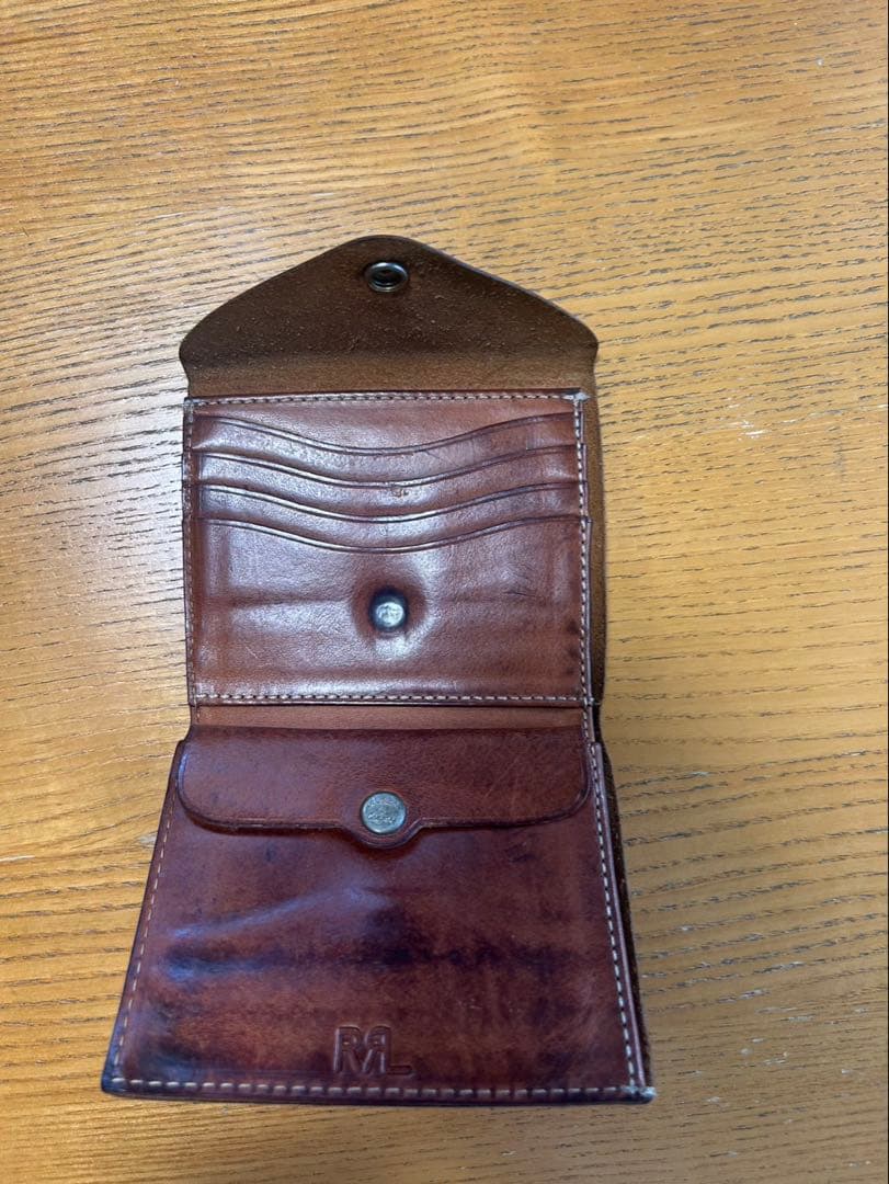 もちきち　ダブルアールエル　RRL ダークブラウン 二つ折り財布