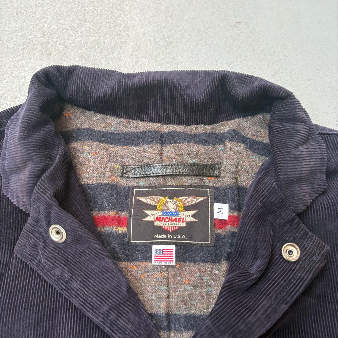 Michael classic apparel USA製 ショップコート　紺色