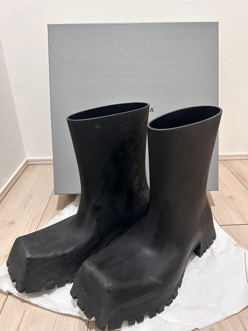 BALENCIAGA ブラック レインブーツ EUR 43