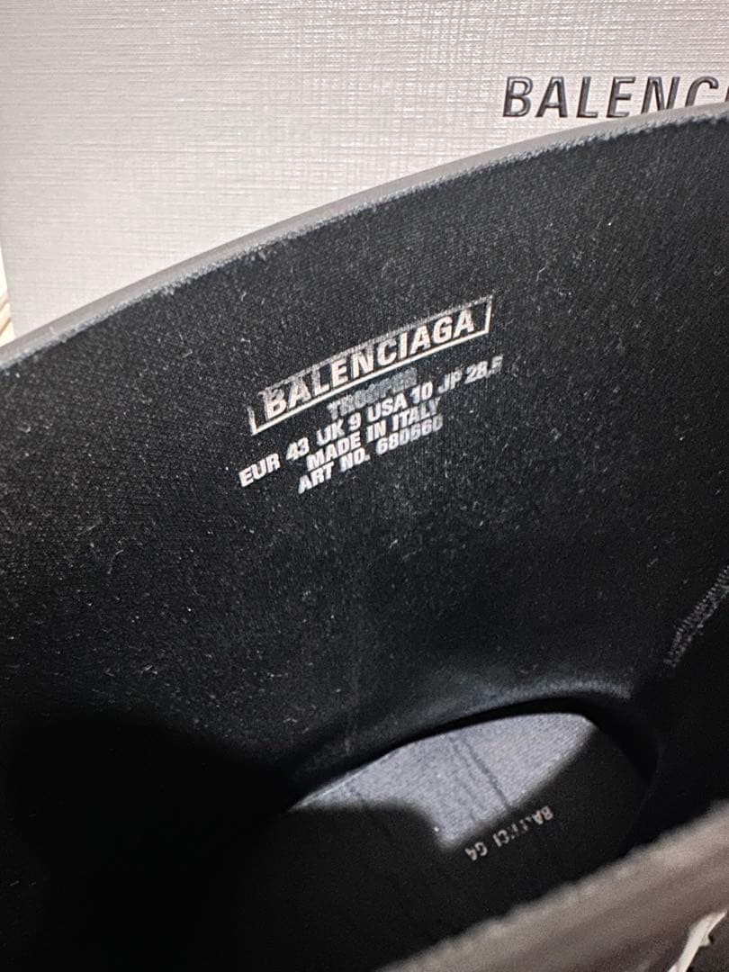 BALENCIAGA ブラック レインブーツ EUR 43