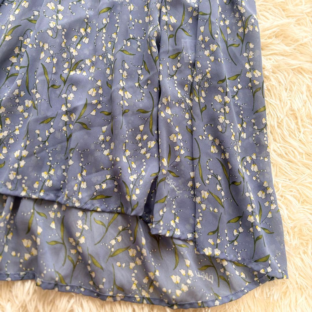 【未使用級】田中みな実着用　ソブ　スズラン柄　シフォンワンピース　プリーツ　36