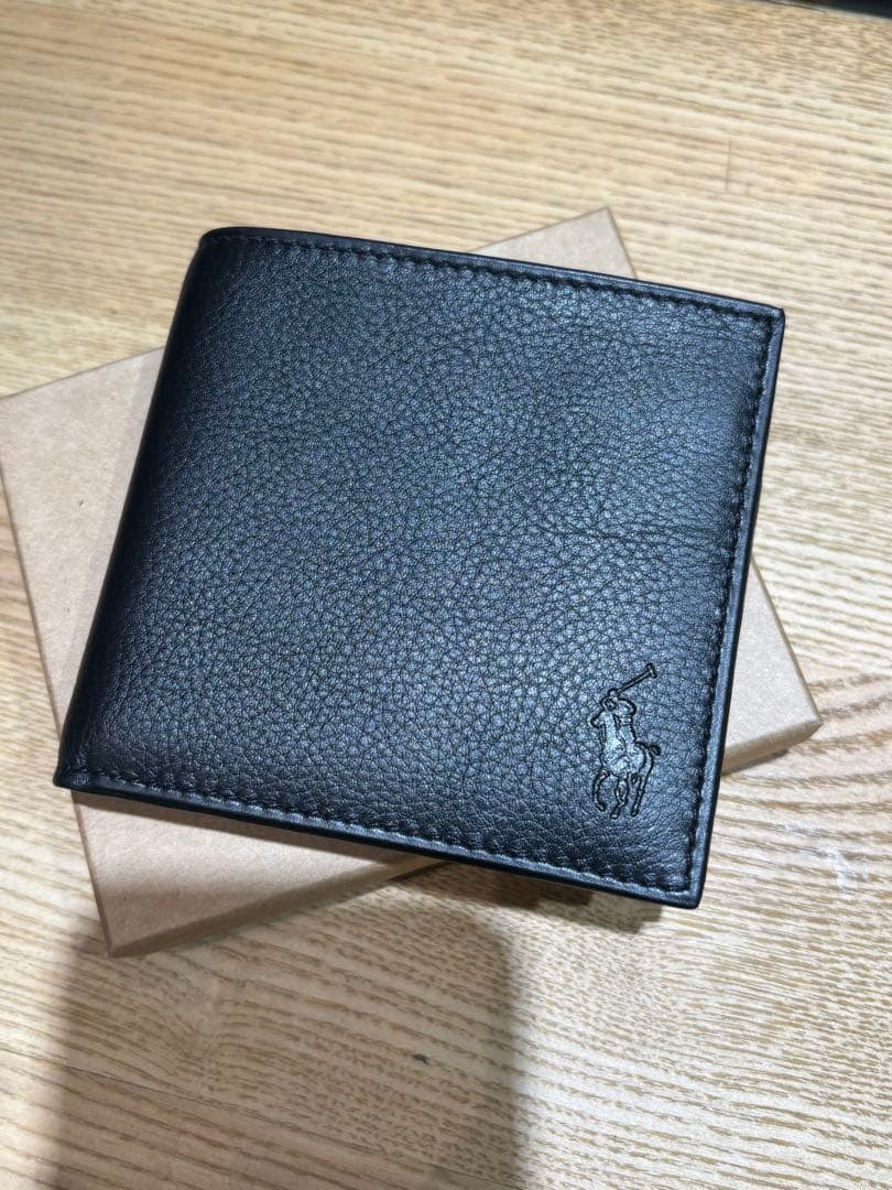 ポロラルフローレン 二つ折財布 ブラック