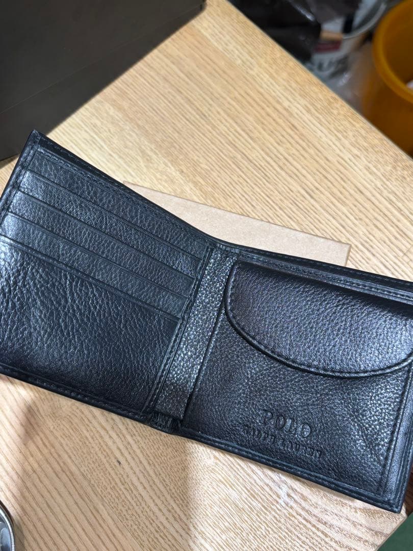 ポロラルフローレン 二つ折財布 ブラック