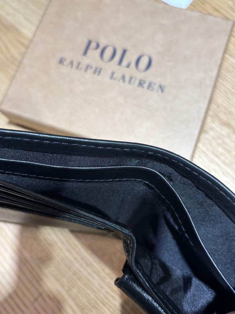 ポロラルフローレン 二つ折財布 ブラック