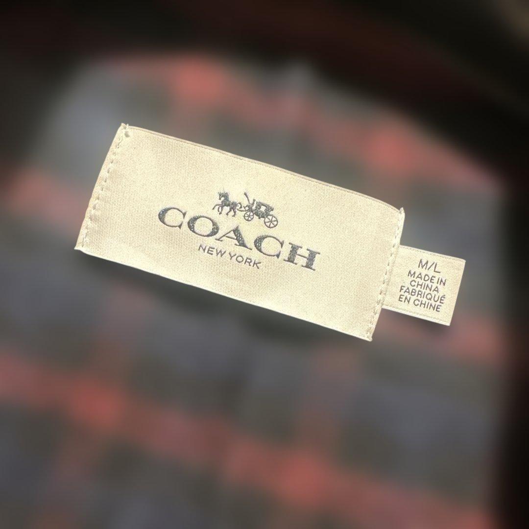 コーチ　ウール　ケープダッフルコート　ボルドーレッド