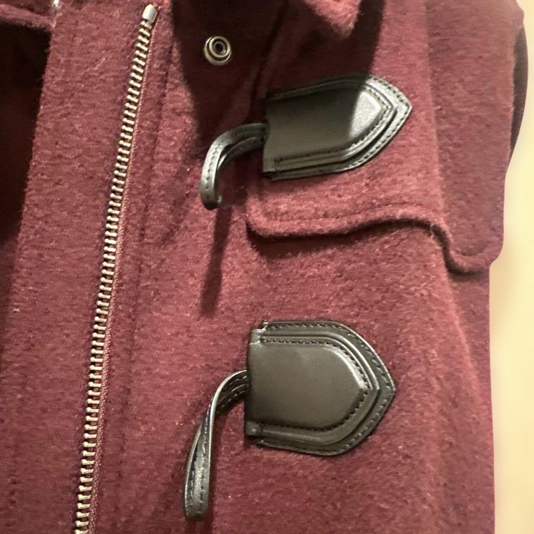 コーチ　ウール　ケープダッフルコート　ボルドーレッド