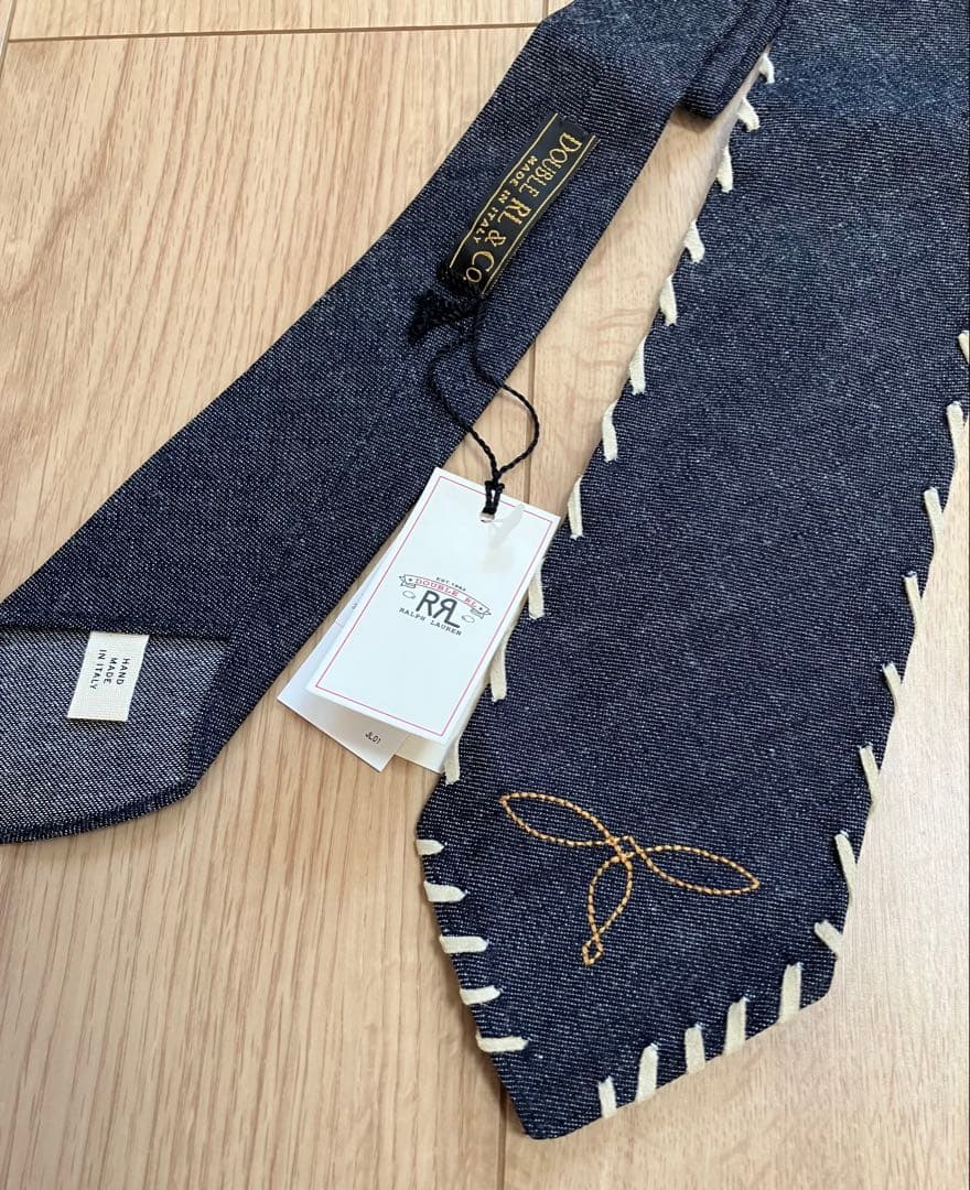 【新品】RRL ネクタイ ウエスタン ネイティブ デニム tie イタリア製