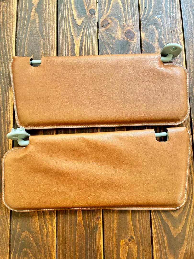 ジムニー jb64 シエラ jb74 ノマド 本革サンバイザーカバー 左右 茶