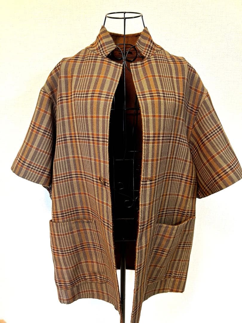 【美品】Ameri VINTAGE リバーシブルポンチョ・ケープコート