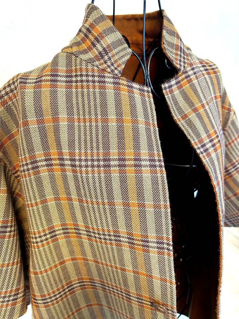 【美品】Ameri VINTAGE リバーシブルポンチョ・ケープコート