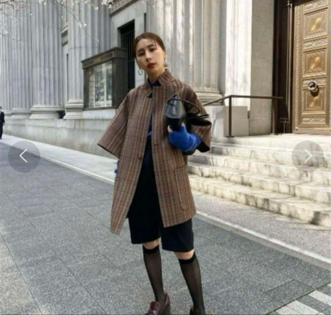 【美品】Ameri VINTAGE リバーシブルポンチョ・ケープコート