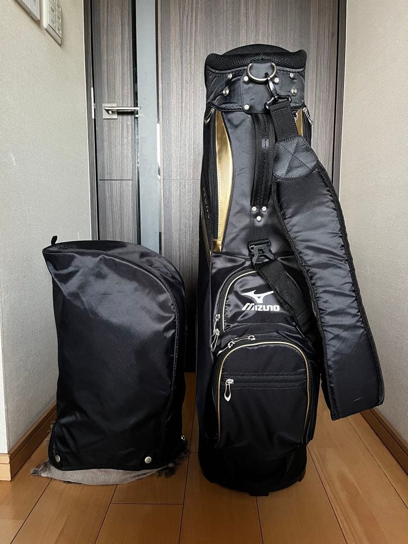専用　ミズノ　MIZUNO RV03 キャディバッグ　軽量　メンズ 黒×ゴールド