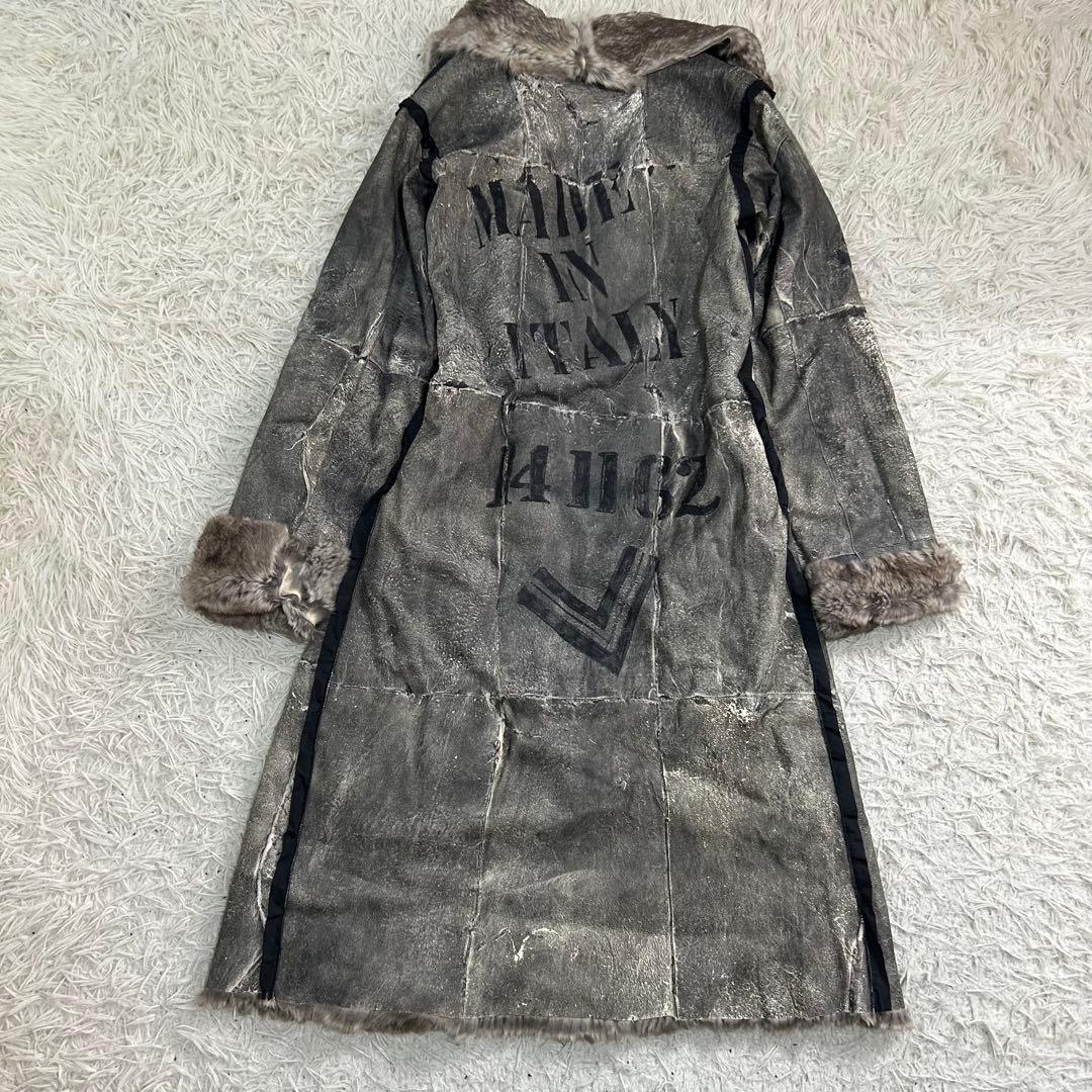 17539✨Y2K ドルチェ＆ガッバーナ ラパン ラビットファーコート プリント