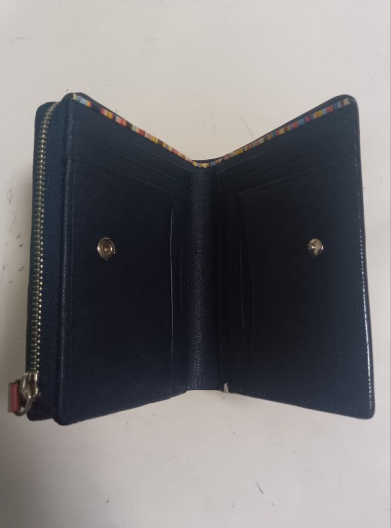 ポール・スミス 二つ折り財布 ネイビー 新品未使用品 箱付き