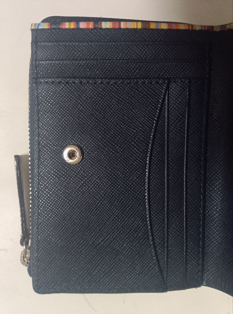 ポール・スミス 二つ折り財布 ネイビー 新品未使用品 箱付き