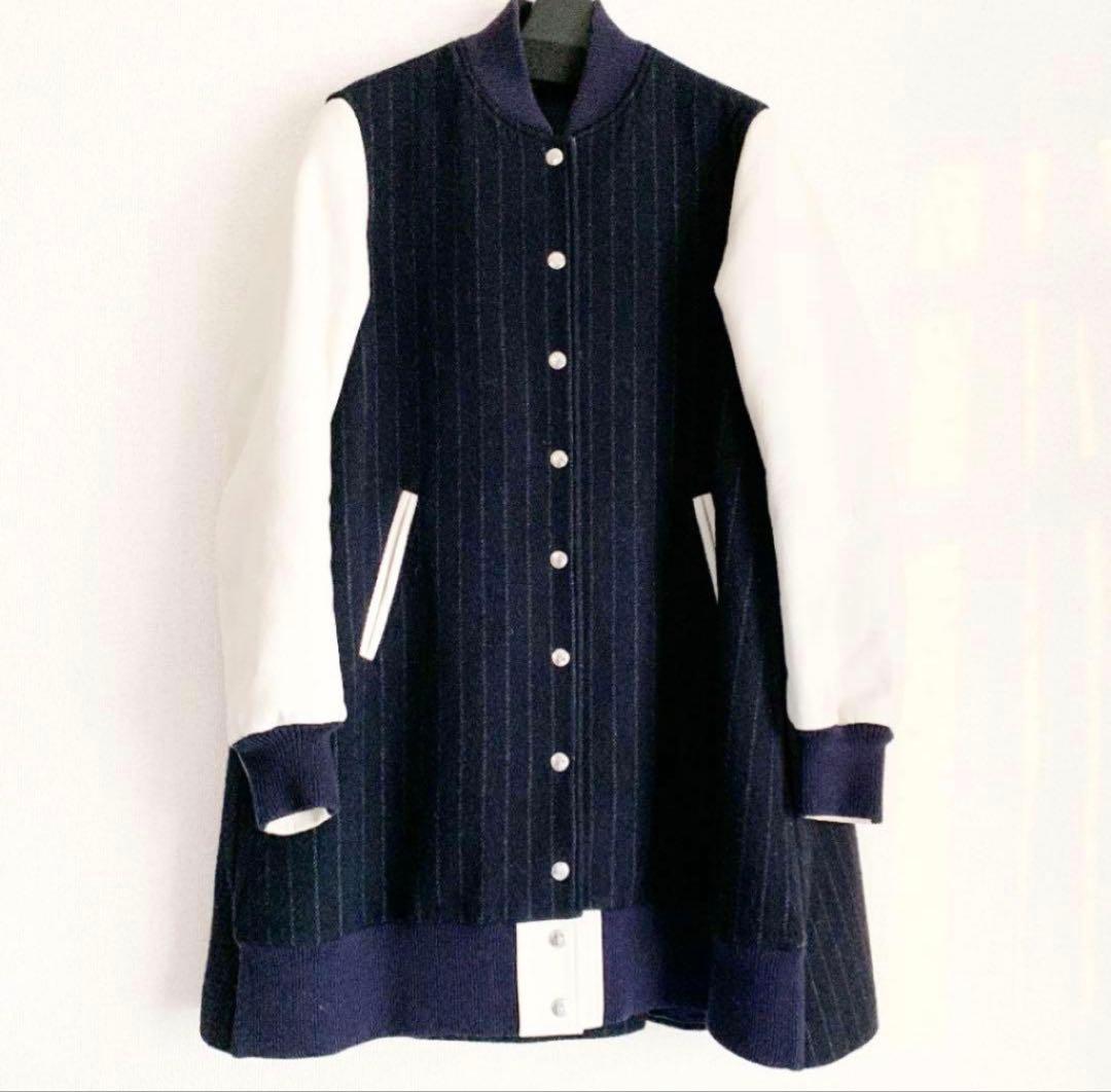 sacai luckスタジャンフレアコート 定価9万4000円 サカイラック