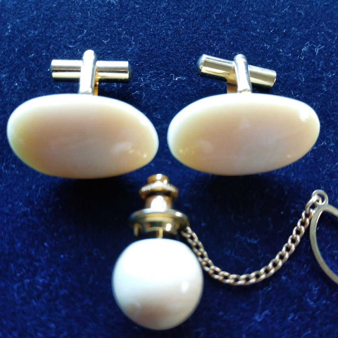 鯨歯　マッコウクジラ　カウス・ネクタイピン10セット（箱なし）①