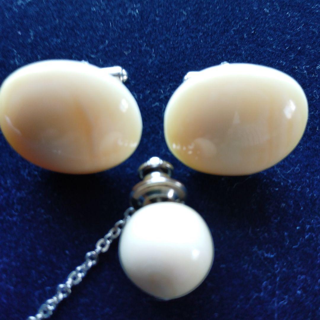 鯨歯　マッコウクジラ　カウス・ネクタイピン10セット（箱なし）①