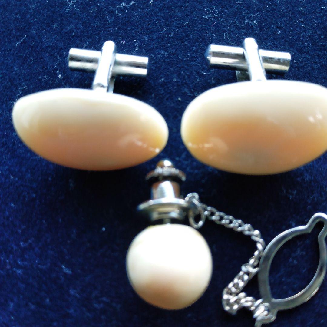 鯨歯　マッコウクジラ　カウス・ネクタイピン10セット（箱なし）①