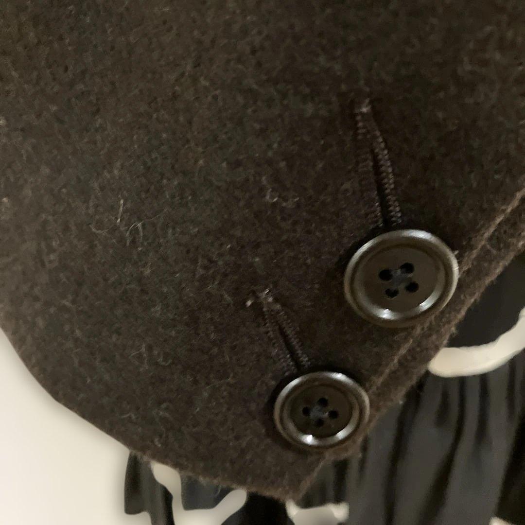 V*c様 ハレルヤメルトンウール羊飼いのコート ダークブラウン42