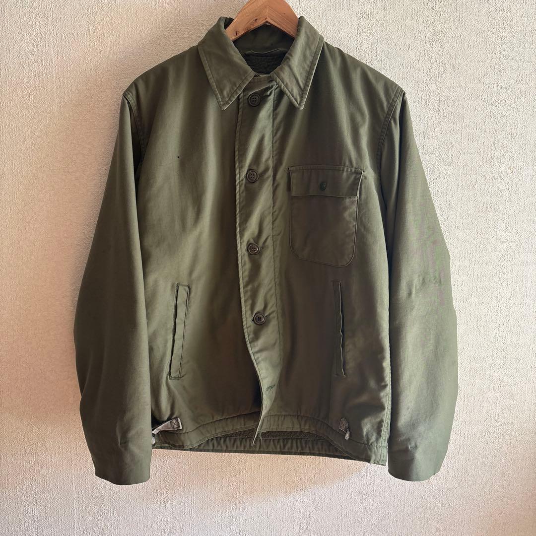 大幅値下げ！us navy A2 デッキジャケット 80s 実物　サイズ40