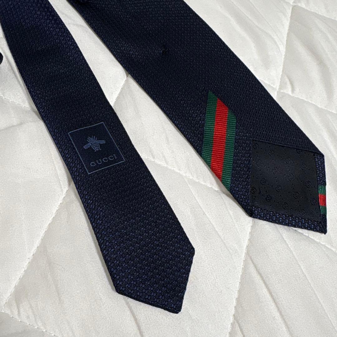 Gucci ネイビー ネクタイ