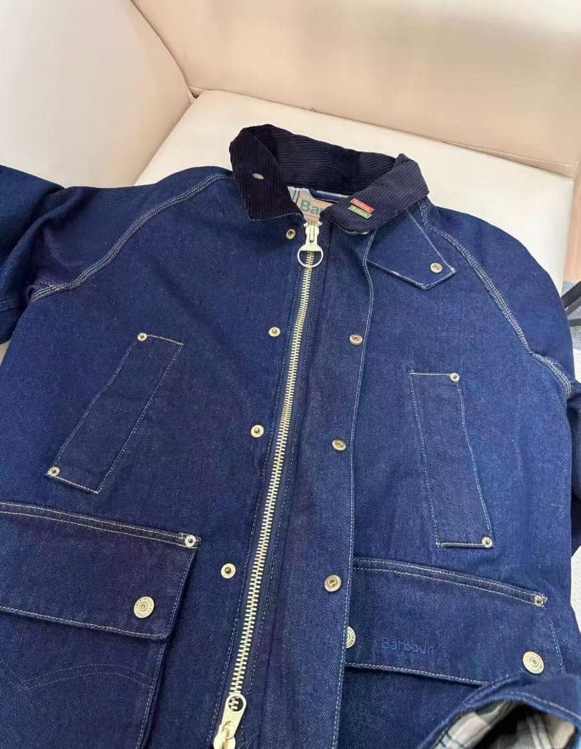 Barbour × Levi's ネイビー デニム カバーオール XSサイズ