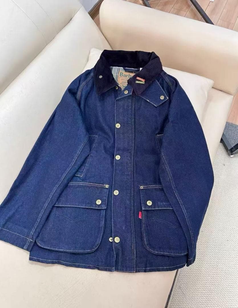 Barbour × Levi's ネイビー デニム カバーオール XSサイズ