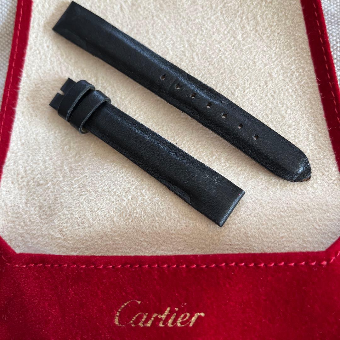 Cartierカルティエ　時計ベルト　タンクアメリカンSM 用　黒　ヌバック