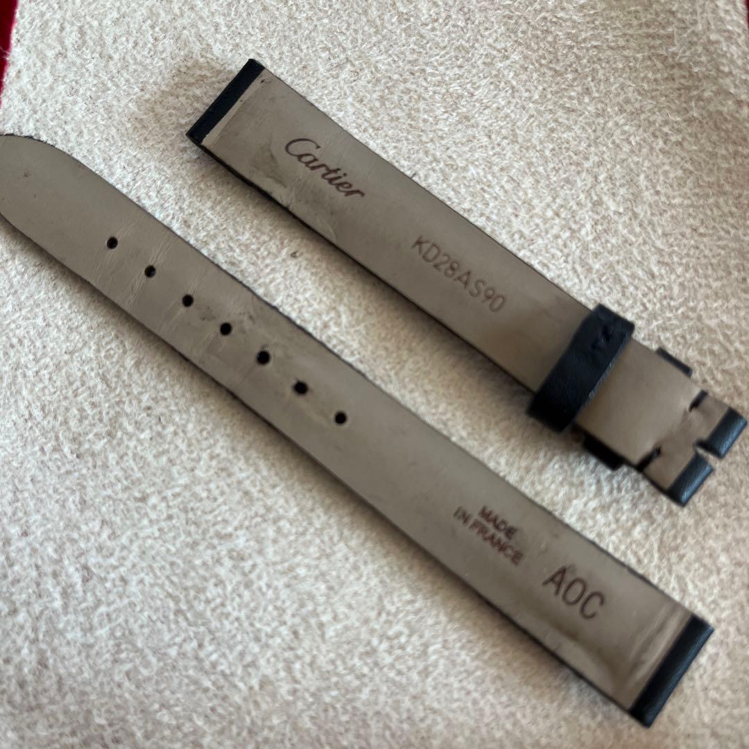 Cartierカルティエ　時計ベルト　タンクアメリカンSM 用　黒　ヌバック