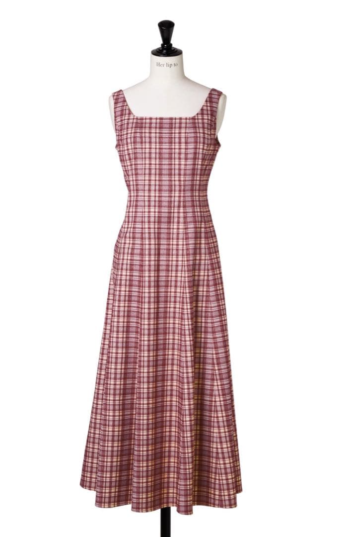 ワンピース herlipto Paddington Long Dress Cherry