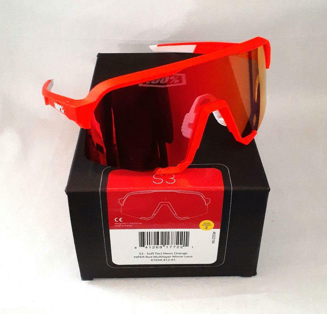 100% S3 ネオンオレンジ ワンハンドレッド サングラス