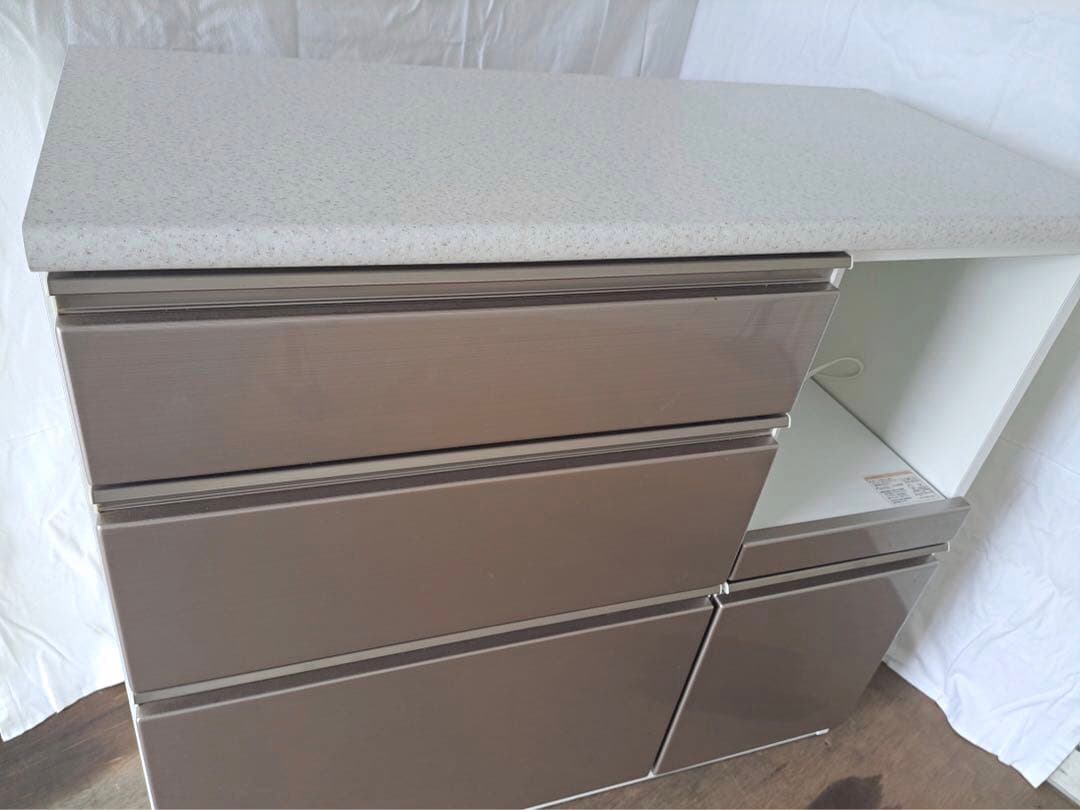 キッチンカウンター アルミナ2 100CT シルバー ★送料込 幅100 ニトリ