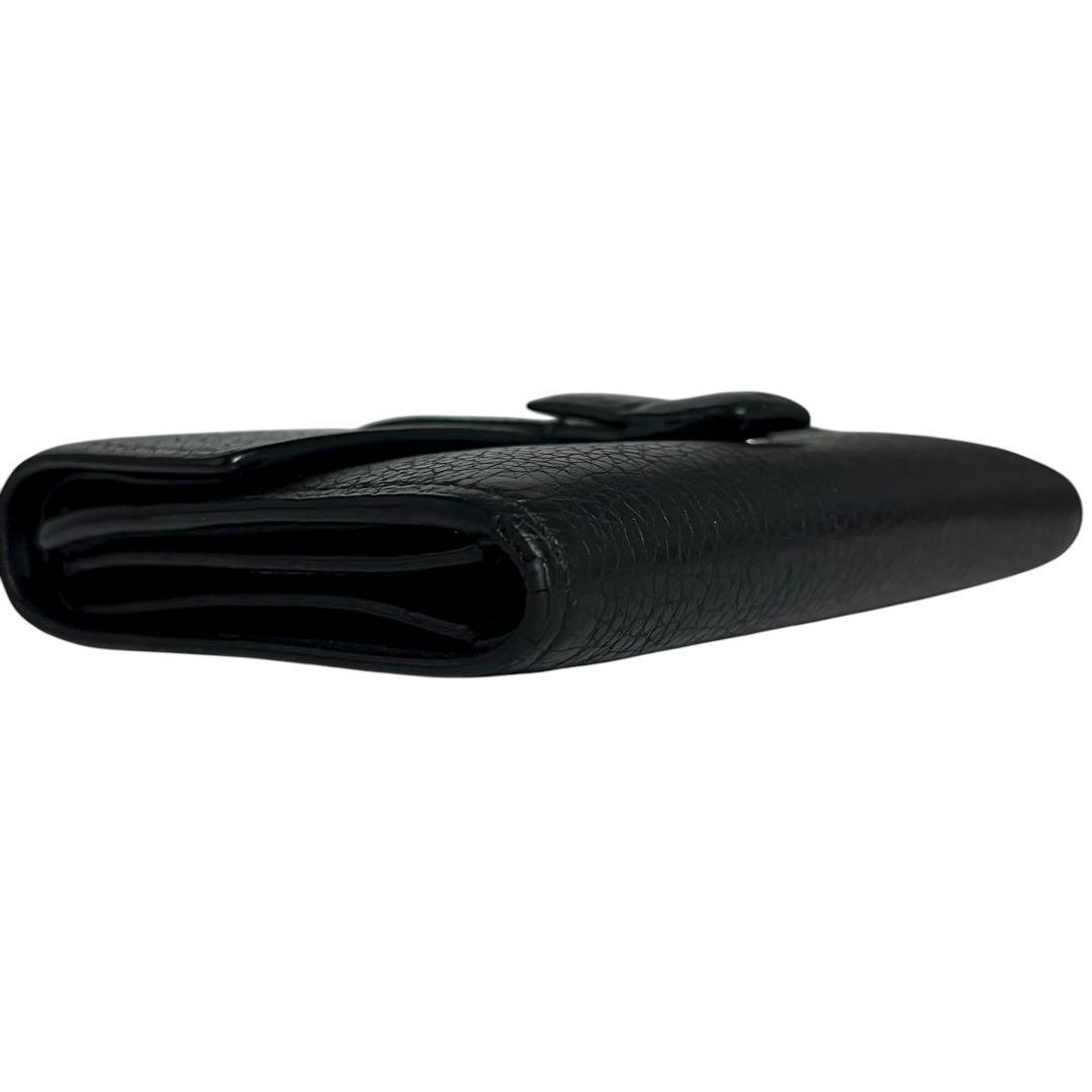 希少✨ロエベ バーティカルウォレット 三つ折り財布 アナグラム レザー 黒